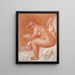 La toilette o Mujer desnuda secándose - Pierre-Auguste Renoir — cuadro enmarcado en la pared