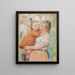 La lavandera y su hijo Aline y Pierre - Pierre-Auguste Renoir — cuadro enmarcado en la pared