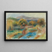 Lavadora en un paisaje - Pierre-Auguste Renoir — cuadro enmarcado en la pared