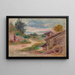 El camino del pueblo - Pierre-Auguste Renoir — cuadro enmarcado en la pared