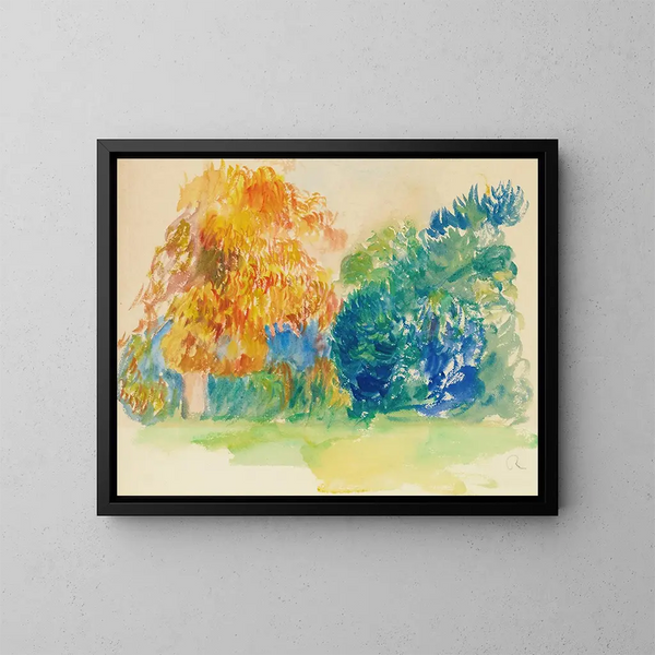 Los árboles - Pierre-Auguste Renoir — cuadro enmarcado en la pared