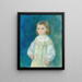 Lucie Bérard Niño en blanco - Pierre-Auguste Renoir — cuadro enmarcado en la pared