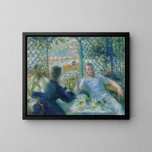 Desayuno en el restaurante Fournaise - Pierre-Auguste Renoir — cuadro enmarcado en la pared