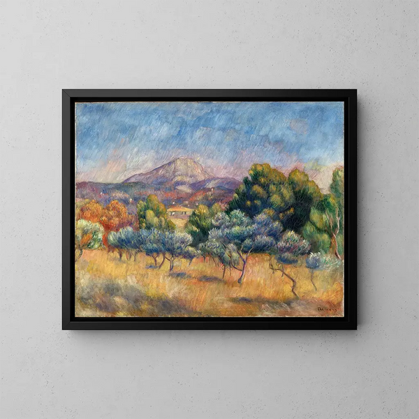 Mont Sainte-Victoire - Pierre-Auguste Renoir — cuadro enmarcado en la pared