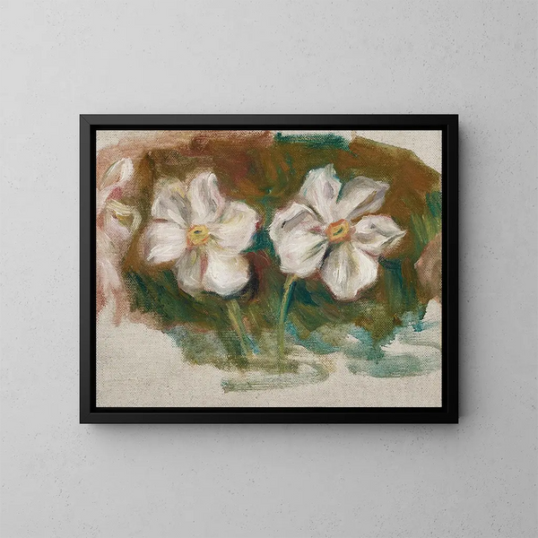 Narcisos, fragmento de la frisa del segundo marco de Madame de Gala - Pierre-Auguste Renoir — cuadro enmarcado en la pared
