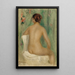Nude sitting from behind - Pierre-Auguste Renoir — framed artwork on a wall