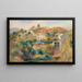 Paisaje con casas - Pierre-Auguste Renoir — cuadro enmarcado en la pared