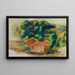 Landscape Houses - Pierre-Auguste Renoir — framed artwork on a wall