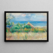 Landscape with Sea Background - Pierre-Auguste Renoir — framed artwork on a wall