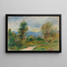 Landscape the road - Pierre-Auguste Renoir — framed artwork on a wall