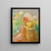 Niña con sombrero amarillo - Pierre-Auguste Renoir — cuadro enmarcado en la pared
