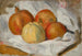 Manzanas, membrillo y granada sobre un paño - Pierre-Auguste Renoir — vista de la obra