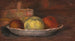 Apples in a dish and basket - Pierre-Auguste Renoir — artwork view