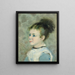 Retrato de Jeanne Sisley - Pierre-Auguste Renoir — cuadro enmarcado en la pared