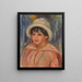 Retrato de Claude Renoir, hijo de Pierre Renoir - Pierre-Auguste Renoir — cuadro enmarcado en la pared