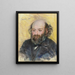 Portrait of Cézanne - Pierre-Auguste Renoir — framed artwork on a wall
