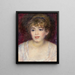 Portrait of Jeanne Samary - Pierre-Auguste Renoir — framed artwork on a wall