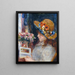 de una niña leyendo - Pierre-Auguste Renoir — cuadro enmarcado en la pared