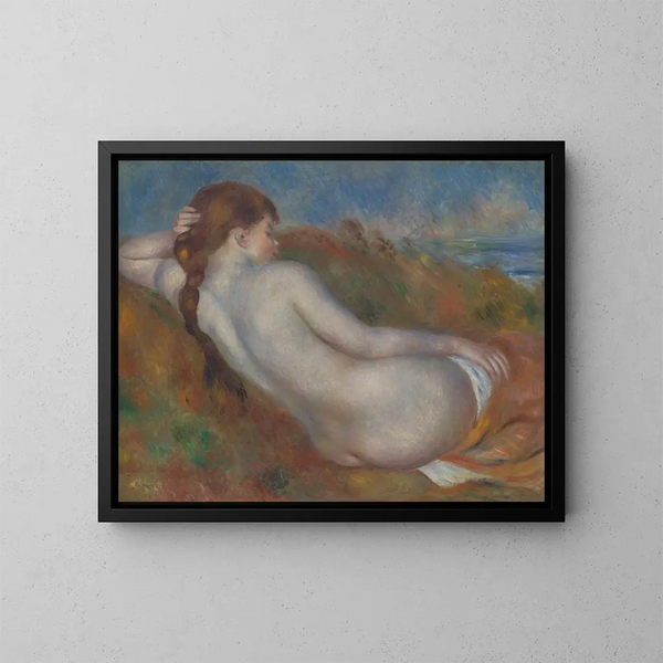 Nu acostado - Pierre-Auguste Renoir — cuadro enmarcado en la pared