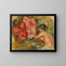 Rosas y estudio de Gabrielle - Pierre-Auguste Renoir — cuadro enmarcado en la pared