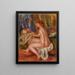 Seated Female Nude Profile View Femme nue assise vue de profil - Pierre-Auguste Renoir — framed artwork on a wall