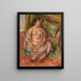Odalisca sentada - Pierre-Auguste Renoir — cuadro enmarcado en la pared
