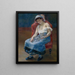 Niña dormida - Pierre-Auguste Renoir — cuadro enmarcado en la pared