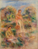 Standing Woman and Seated Woman in a Landscape Une femme debout et une femme assise dans un paysage - Pierre-Auguste Renoir — artwork view
