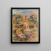 Standing Woman and Seated Woman in a Landscape Une femme debout et une femme assise dans un paysage - Pierre-Auguste Renoir — framed artwork on a wall