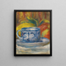 Cup and Fruits - Pierre-Auguste Renoir — framed artwork on a wall