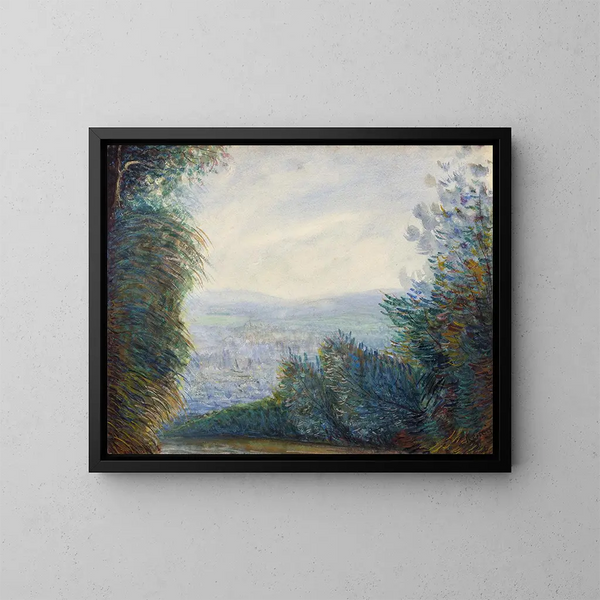 The Auvers-sur-Oise Valley - Pierre-Auguste Renoir — framed artwork on a wall