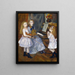 Las hijas de Catulo se reparan - Pierre-Auguste Renoir — cuadro enmarcado en la pared