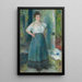 La Blanchisseuse - Pierre-Auguste Renoir — cuadro enmarcado en la pared