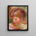 Head of a Woman - Pierre-Auguste Renoir — framed artwork on a wall