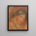 Tête de femme (Case Conflict) - Pierre-Auguste Renoir — cuadro enmarcado en la pared