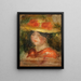 Head of a Woman in a Hat - Pierre-Auguste Renoir — framed artwork on a wall
