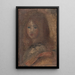 Cabeza de niña - Pierre-Auguste Renoir — cuadro enmarcado en la pared
