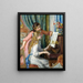 Two Young Girls at the Piano - Pierre-Auguste Renoir — framed artwork on a wall