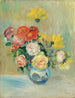 Florero de rosas y dalias - Pierre-Auguste Renoir — vista de la obra