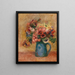 Vase of Flowers Vase de fleurs - Pierre-Auguste Renoir — framed artwork on a wall