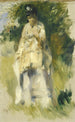 Woman standing near a tree - Pierre-Auguste Renoir — artwork view