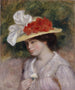 Mujer con sombrero floreado - Pierre-Auguste Renoir — vista de la obra