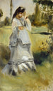 Mujer en un parque - Pierre-Auguste Renoir — vista de la obra