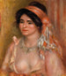 Woman with Black Hair Young woman with black hair bust - Pierre-Auguste Renoir — artwork view