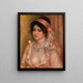 Woman with Black Hair Young woman with black hair bust - Pierre-Auguste Renoir — framed artwork on a wall