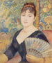 Mujer con abanico - Pierre - Auguste Renoir — vista de la obra