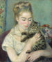 Mujer con un gato - Pierre-Auguste Renoir — vista de la obra