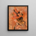 Cabeza de mujer con sombrero rojo - Pierre-Auguste Renoir — cuadro enmarcado en la pared