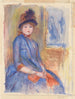 Joven con vestido azul - Pierre-Auguste Renoir — vista de la obra