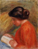 Young Woman Reading Jeune femme lisant buste - Pierre-Auguste Renoir — vista de la obra